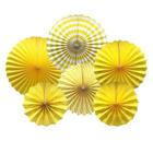 Enfeite Decorativo Leque Liso - Amarelo - 06 Unidades - Art Lille - Rizzo