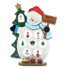 Enfeite Decorativo Natalino Boneco De Neve Madeira 26Cm - Nataluz