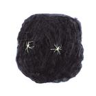 Enfeite decorativo teia preta 18g com 2 aranhas halloween - Cromus