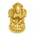 Enfeite Deusa Lakshmi Trono Dourado Em Resina 11 Cm