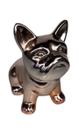 Enfeite em Porcelana Bulldog Francês  Cachorro Rose Gold