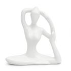 Enfeite Estatueta Porcelana Yoga Decoração 0104