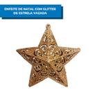 Enfeite Estrela 11cm Cores para topo de Árvore de Natal