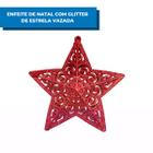 Enfeite Estrela 11cm Cores para topo de Árvore de Natal
