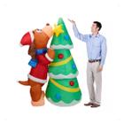 Enfeite Inflável Árvore Natal Cachorro Noel 1,8m Led Bivolt