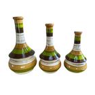 Enfeite Kit Decorativo Sala Cerâmica Trio de Vasos - Torre