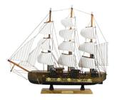 Enfeite Miniatura Barco Decorativo De Madeira Navio - 49cm