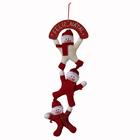 Enfeite Natalino 3 Boneco De Neve P/ Pendurar Placa Feliz Natal