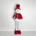 Enfeite Natalino Boneco de Neve Branco e Vermelho 75cm Formosinha - TOK DA CASA