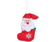 Enfeite Papai Noel 13cm Cromus Mini Noel na Meia