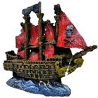 Enfeite Para Aquário Ou Ornamento Barco Caravela Pirata Pequena