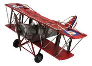 Enfeite Retrô Avião Antigo Vermelho De Hélice - 45cm