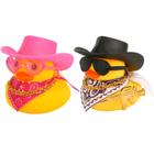 Enfeites de carro Rubber Duck PEUTIER com chapéu de cowboy e óculos de sol