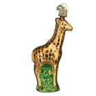 Enfeites de Natal do Velho Mundo: Zoológico e animais selvagens Ornamentos de vidro soprados para a árvore de Natal, girafa bebê