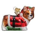 Enfeites de Natal Old World Corgi Puppy Glass Blwn