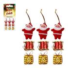 Enfeites para arvore de natal decoração kit com 9 peças - Zein