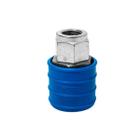 Engate rapido rosca femea 1/4 npt azul - hidraflux