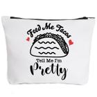 Engraçado Makeup Bag Gift for Women Best Friends Irmã Taco Lover Bonito Taco Maquiagem Zíper Bolsa Bolsa Cosméticos Acessórios de Viagem Saco Papel de Higiene Pessoal Case Presentes para o Natal do Aniversário