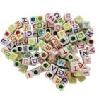 Entremeio miçangas Letras quadradas 6mm crie pulseiras colares em geral aprox. 300 pçs - ADB ACESSORIOS PARA PATCHWORK
