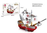 Eras da Navegação Age of Navigation Barco Vermelho 158pcs - JIESTAR