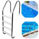 Escada 4 Degraus para Piscina Inox 1 1/2  Netuno 