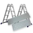 Escada Alumínio Articulada Multifuncional 4X4 - 4,71 m c/ Plataforma (Mor)