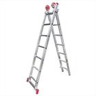 Escada Extensiva de Alumínio 7 x 2 Degraus 2,12 x 3,32 Metros EVALD