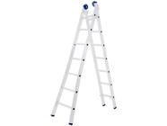 Escada Extensível 3x1 2x7 Degraus em Alumínio Suporta 150kg Robusta 3 Posições Uso MOR