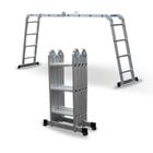 Escada Multifuncional Extensível Alumínio sem Plataforma 4x3 12 Degraus 3,26m