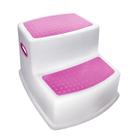 Escadinha Infantil Antiderrapante de 2 Degraus - Cor rosa, Ideal para Banheiro e Acessibilidade - Dr. Online
