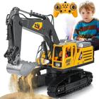 Escavadeira de controle remoto FUYLE 14 canais 2,4 GHz RC Digger