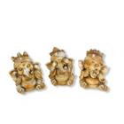 Escolha A Cor Trio Ganesha Cego Surdo Mudo 8 Cm Em Resina