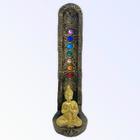 Escolha Cor Incensário 7 Chakras Buda Ganesha Yoga 22Cm