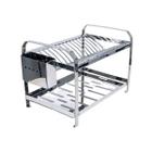 Escorredor de Louça Aço Inox 20 Pratos c/ Porta Talheres Dinox