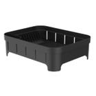 Escorredor De Louça Para Pia Com Porta Talheres Pratos Cozinha Bancada Plastico Cor Preto Ou
