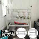 Escorredor De Louça Triplo 12 Pratos 6 Copos Porta TalheresF