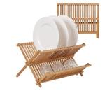 Escorredor de Loucas em Bambu 14 Pratos 40x33x22cm - Dolce Home