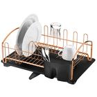 Escorredor De Louças Pratos Porta Talheres Copos Bandeja Cozinha Cobre Rose Gold - 1532RG Future
