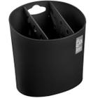 Escorredor de Talheres Oval Basic, Preto - Coza