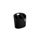 Escorredor E Porta Talheres Oval Basic Coza - Preto