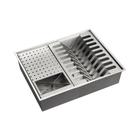 Escorredor Embutido Para Cozinha Gourmet Aço Inox 304 Baniwa 50x40 cm Pingoo.casa - Prata