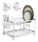 Escorredor MAK-Inox Branco inox 16 Pratos C Porta Talheres 0413b