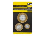 Escova Aco Furad Elet 3Pcs Redondas Import Blister - EDA