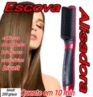 escova alisadora cabelo pente quente temperatura até 450 F menos tempo para cabelos umidos bivolt