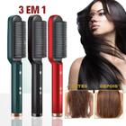 Escova Alisadora De Cabelo Pente - 5 em 1 Seca, Alisa, Hidrata, Modela, Anti Frizz Escova Bivolt