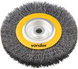 Escova circular ondulada 6x3/4" furo 1/2" aço carbono polido 6000rpm - Vonder