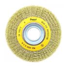 Escova de aco rotativa circular 150x13mm ondulada aco latonado 601150 pequi