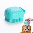 Escova de banho para cães Doter Soft Silicone Rubber com dispensador de shampoo