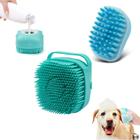 Escova de banho para cães ISWAYSTORE de silicone macio com dispensador de shampoo