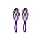 Escova De Cabelo Darma Flex Oval Roxa - Kit Com 2Un
